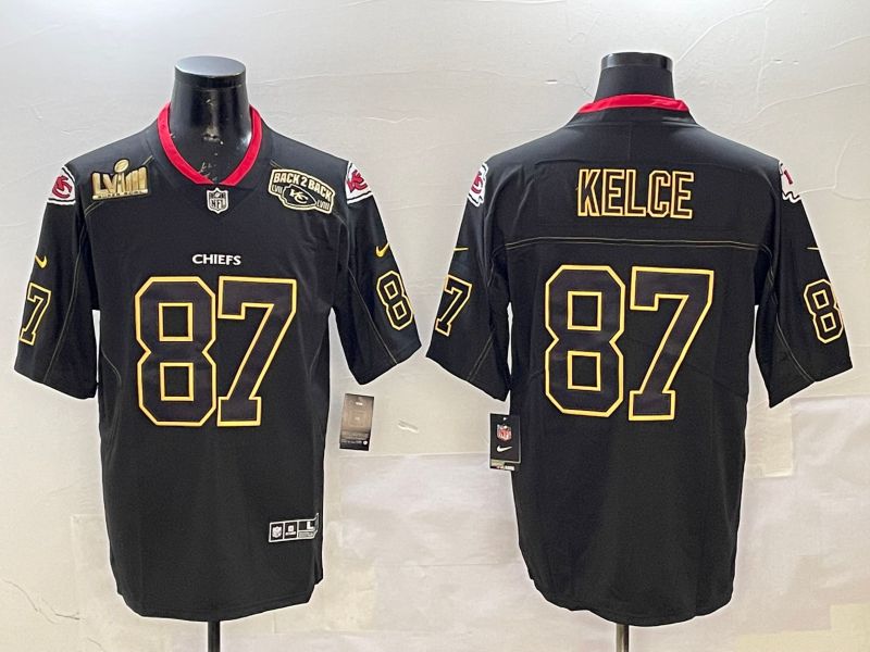 Men Kansas City Chiefs 87 Kelce Black Classic 2025 Nike Limited NFL Jersey style 6